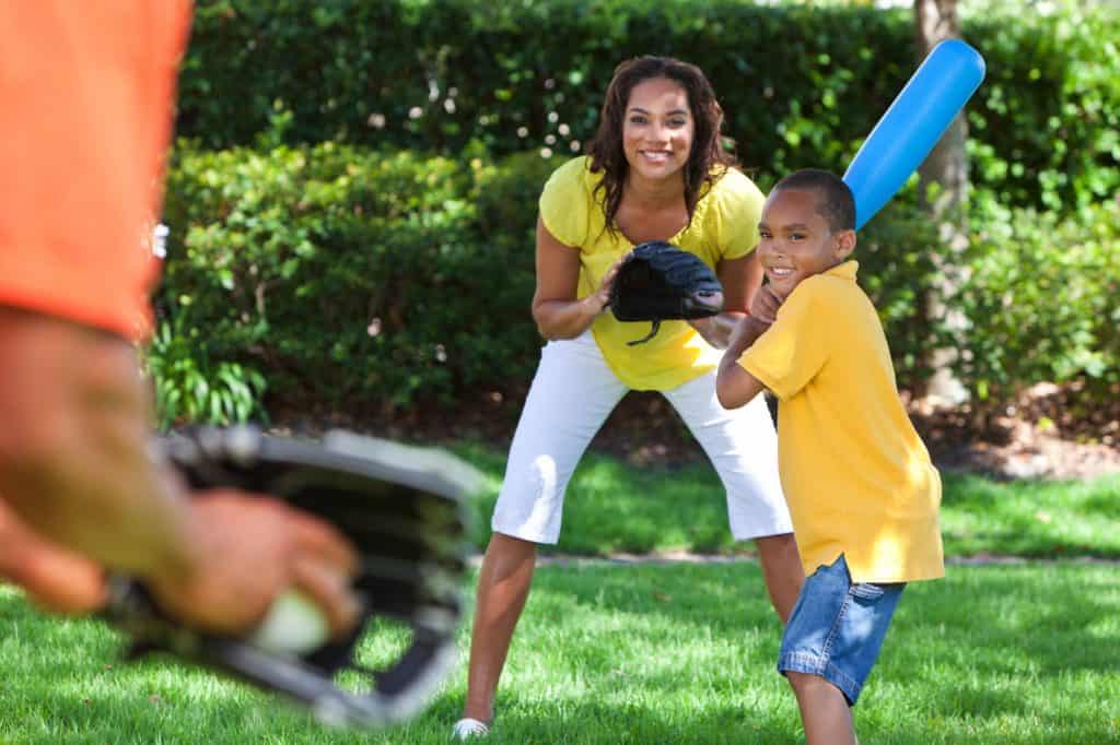 baseball en famille