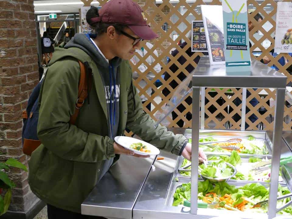 bar à salades école