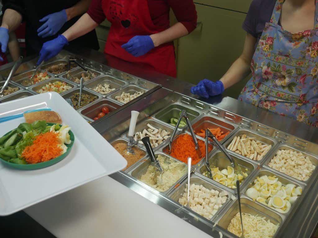 bar à salades école